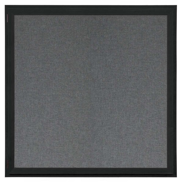 Outdoor Enclosed Combo Board, 72"x36", Black Frame/Grey & Forbo